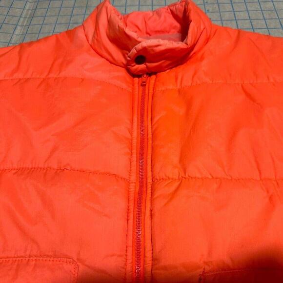 Vintage Camouflage Blaze Orange Zip Vest Men’s XL Extra Large Elkmont Hunting - Picture 9 of 15